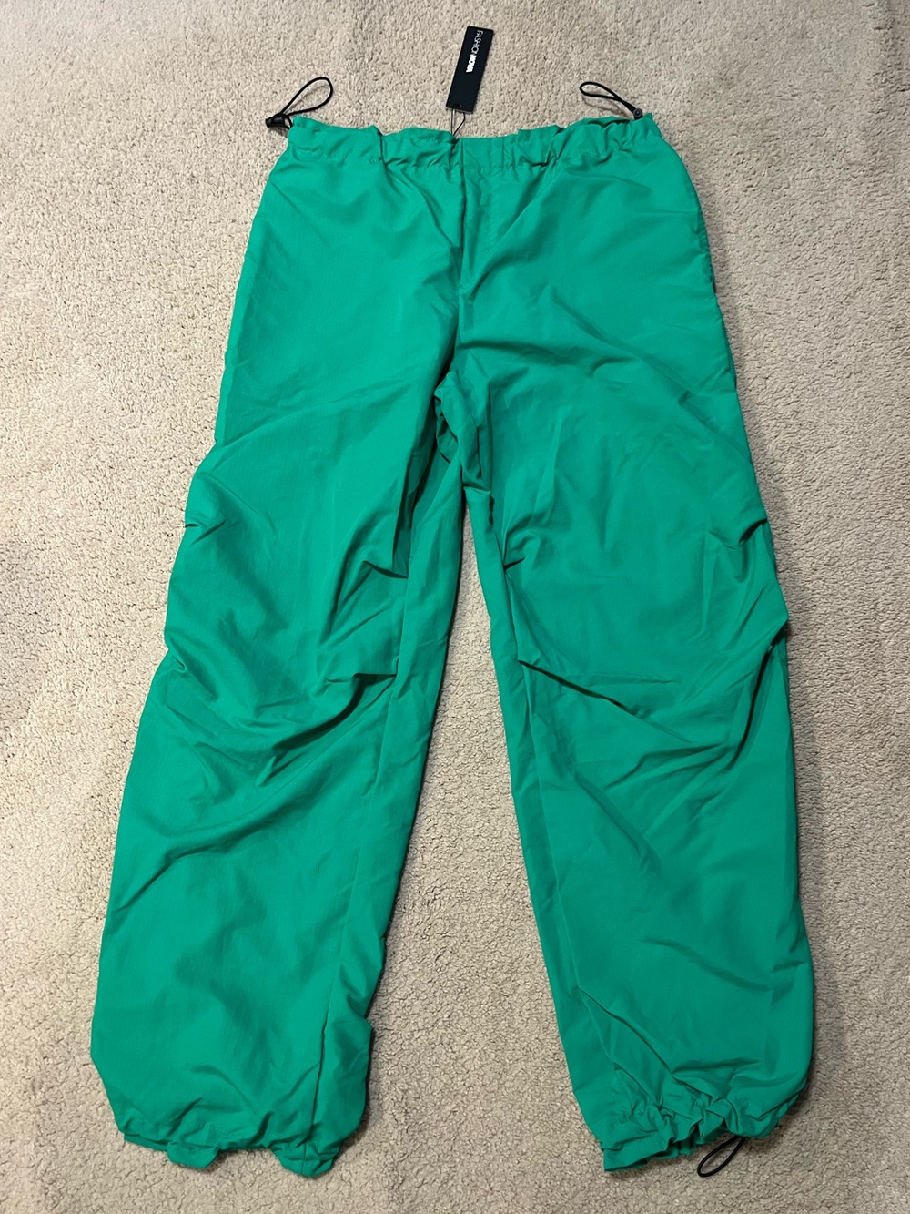 Fashion Nova Meet You There Jogger Parachute Pants - Kelly Green - Womens Small